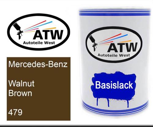 Mercedes-Benz, Walnut Brown, 479: 500ml Lackdose, von ATW Autoteile West.